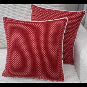 mosey Rustic Red Pillow Covers Color- Rustic Red 18 x18 inch Set of 2